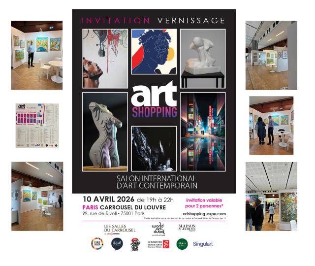 INVITATION VERNISSAGE ART SHOPPING